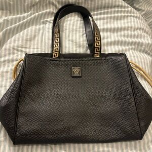 Versace Black and Gold Tote Bag